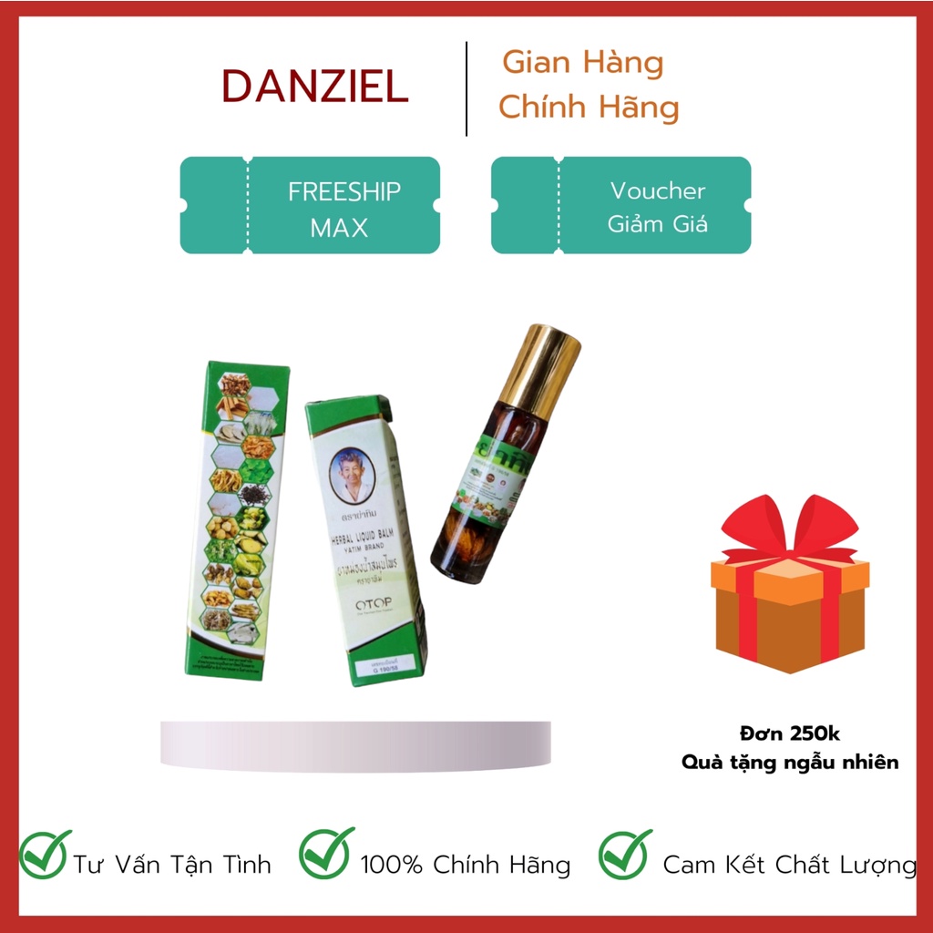 Dầu lăn 22 Vị Thảo Dược Thái Lan 8ml - Herbal Liquid Balm - Yatim Brand