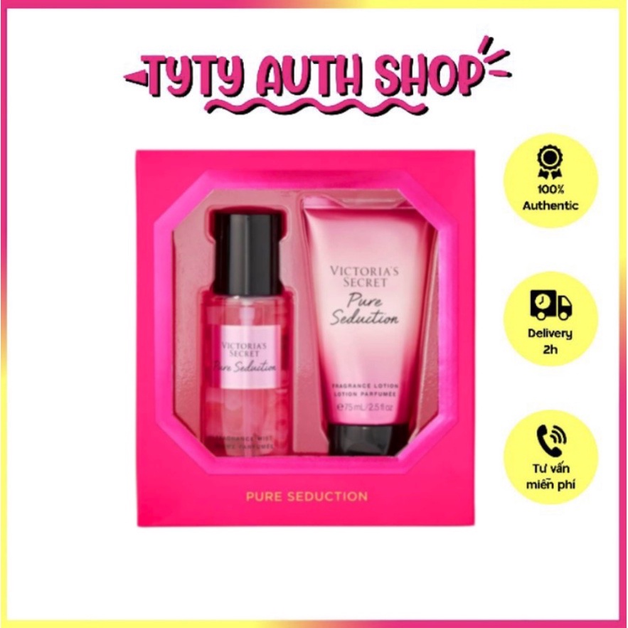 Hộp Quà Tặng Xịt Thơm Và Dưỡng Thể VICTORIA'S SECRET VS Mini Mist Lotion Gift Set 75ml