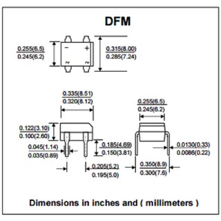 DB107 Diode cầu 1A 1000V DIP-4