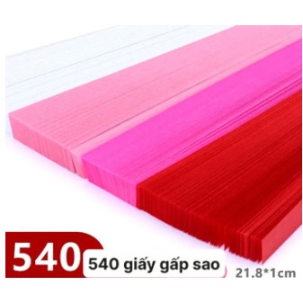 Set 540 Tờ Giấy Xếp Hình Ngôi Sao Năm Cánh Màu Sắc  Sáng Tạo