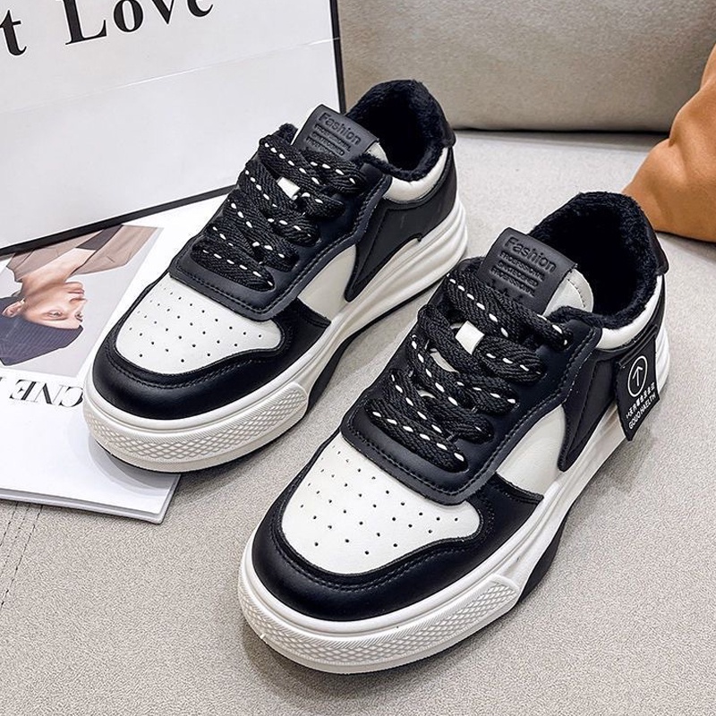 Giày thể thao nữ AZARA - giày ullzzang màu nâu - đen, phù hợp với học sinh - sinh viên-  M7128