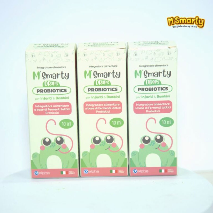 Men 10 chủng M’Smarty Drop Probiotic: Cung cấp lợi khuẩn đường ruột hỗ trợ giảm triệu chứng rối loạn tiêu hóa