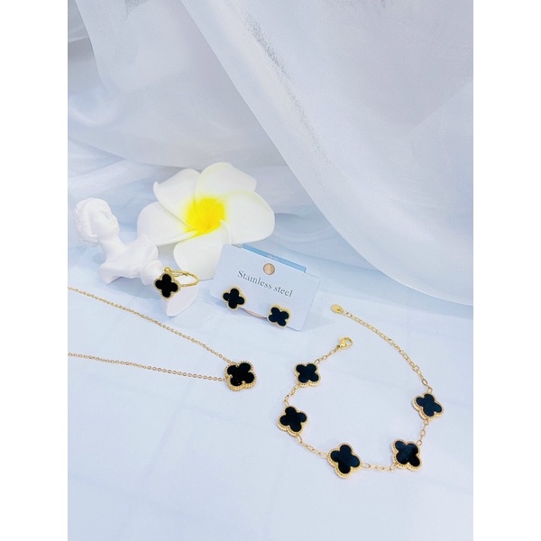 Combo 4 món Dây Bông Lắc Nhẫn cỏ 4 lá CB166