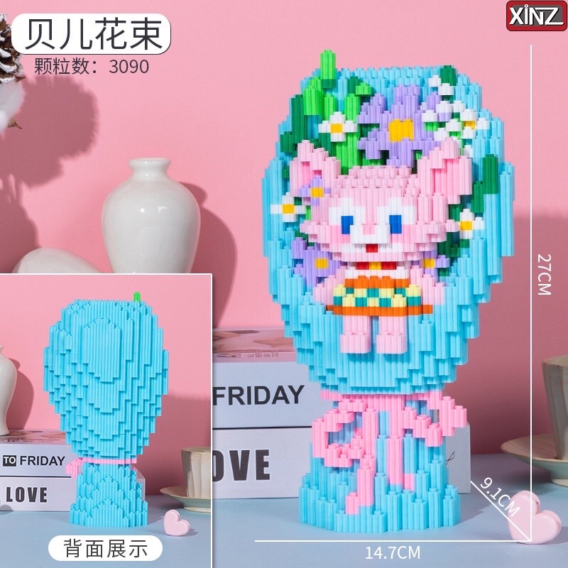 Le.go bó hoa cỡ lớn 27cm đồ chơi xếp hình trẻ em nanoblock Đồ chơi lắp ráp cho bé