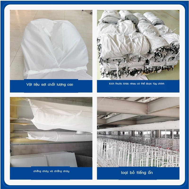 Vải sợi polyester B1 chống cháy ống dẫn khí nhà chăn nuôi lợn kiểm soát môi trường phòng triển lãm điều hòa không trong