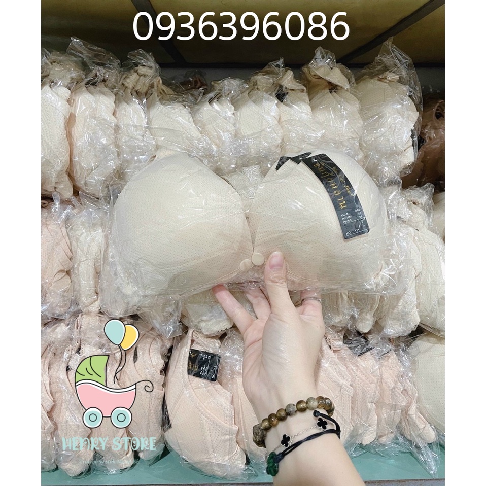 Áo lót bầu cotton thông hơi & thoáng khí & siêu thoải mái màu da sáng có nút size 38/40/42/44