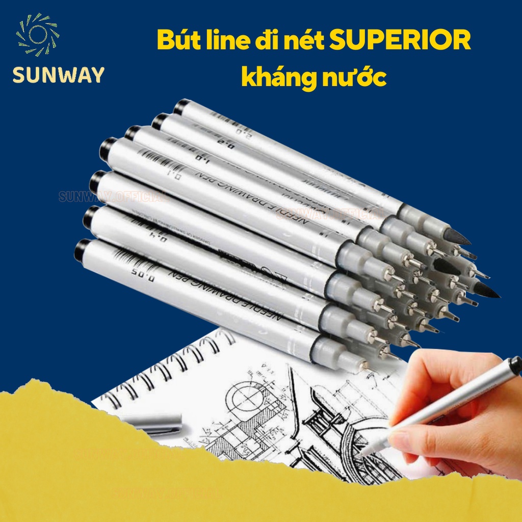 Bút line đi nét SUPERIOR kháng nước