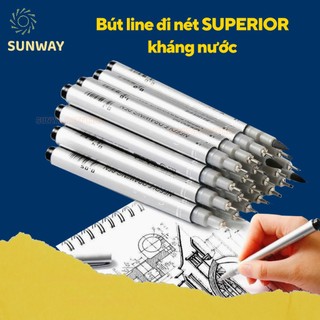 Bút line đi nét superior kháng nước