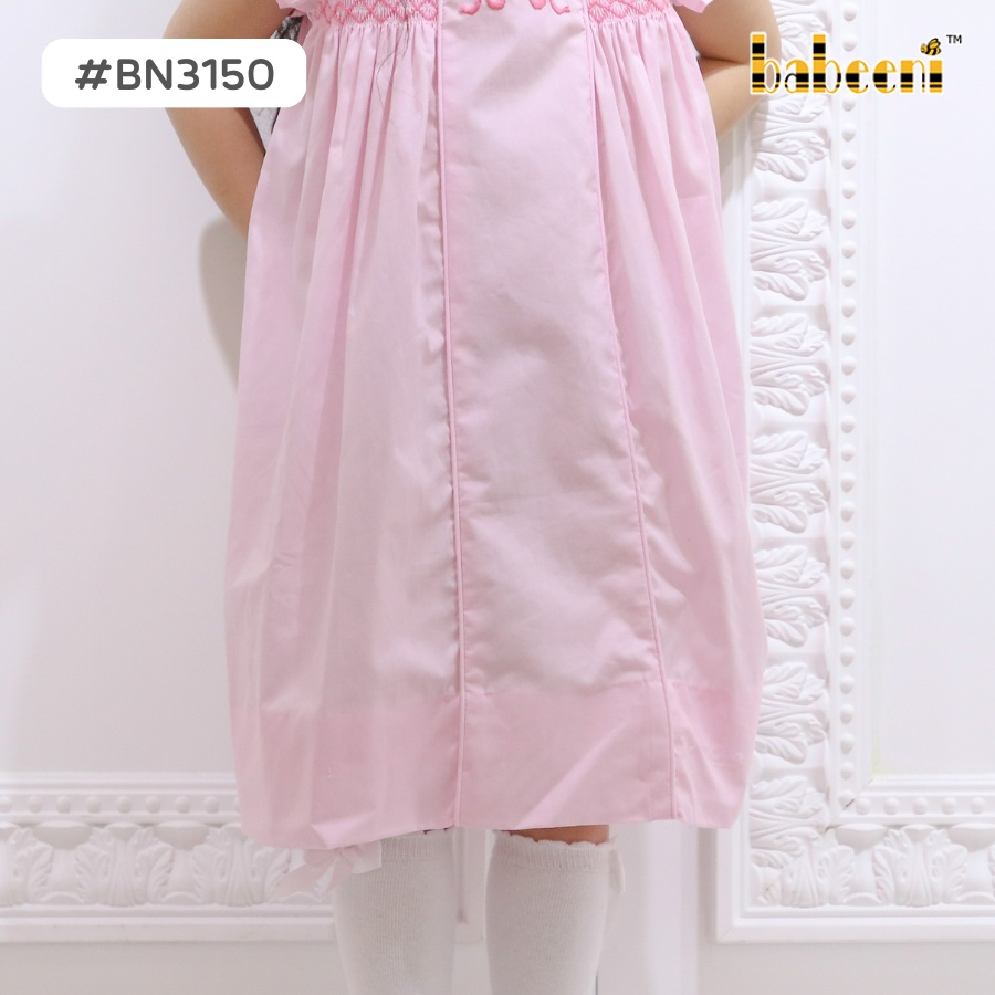 Váy đầm công chúa thêu tay hồng cao cấp BABEENI dành cho bé gái- BN3150