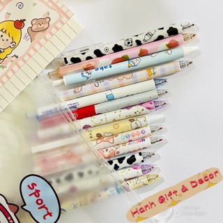 Bút bi nước mực ĐEN nhiều mẫu cute Bút mực gel mẫu dễ thương