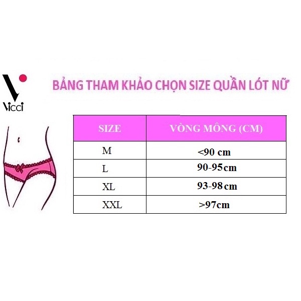 [BST mới] Quần lót nữ Vicci 104 lưng vừa, phối ren mỏng thân sau sexy màu Da