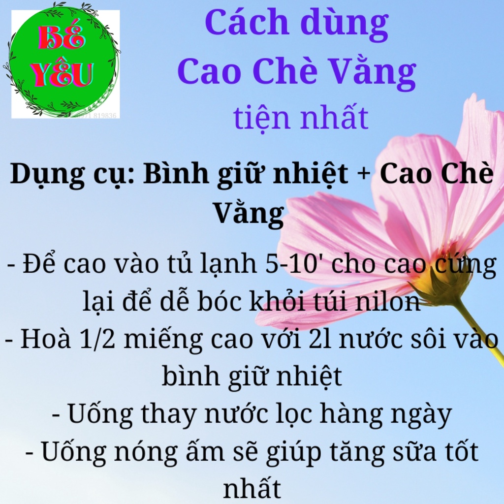 0.5kg Cao Chè Vằng Lợi Sữa Giảm Cân chuẩn Cao Chè Vằng Quảng Trị