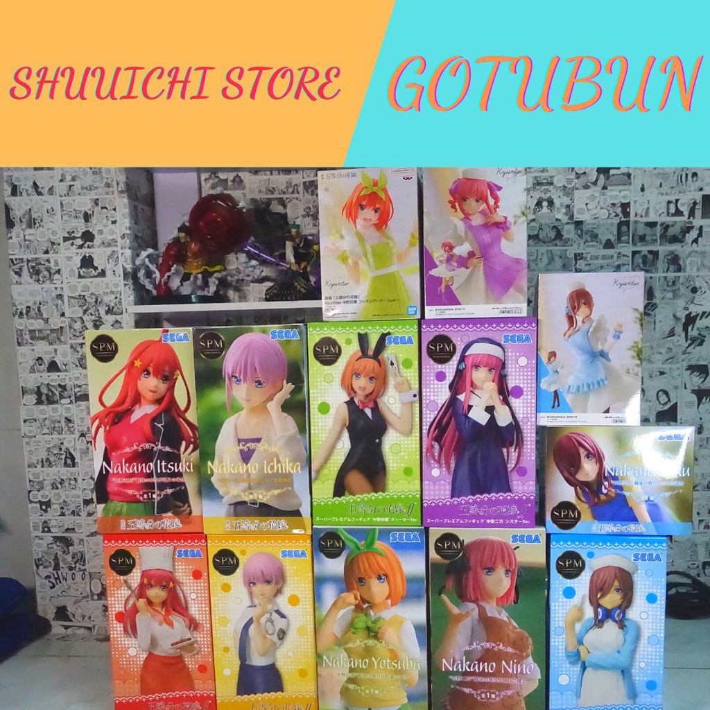 Mô hình Gotobun - nhà có 5 nàng dâu chính hãng nhiều mẫu gồm Miku, Ichika, Yotsuba, Nino, Itsuki cao 17cm