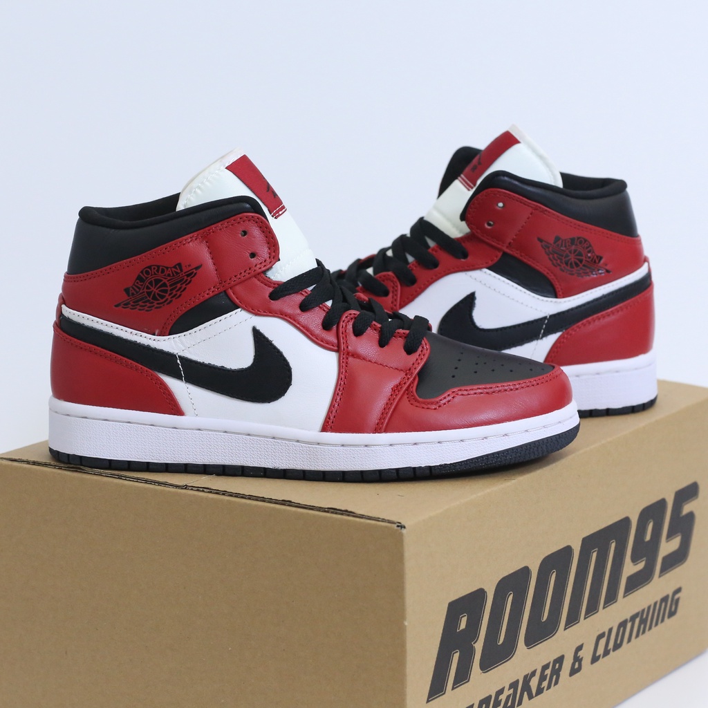 GIày thể thao sneaker (JD_305) JD1 Mid Chicago Black Toe