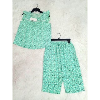 Bộ lụa mặc nhà quần lửng Size 45-59kg