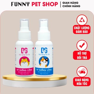 Xịt dưỡng lông cho chó mèo dg pet - tinh dầu dưỡng lông cho thú cưng siêu thơm - funny pet shop