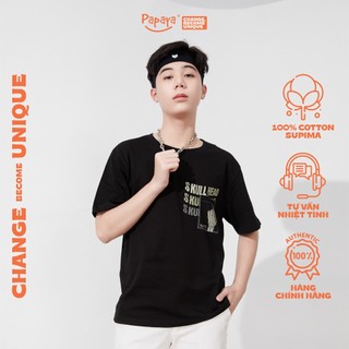 Áo Thun Tay Lỡ Unisex Papaya Had Form Rộng Cotton Phông Nam Oversize Local Brand In Hình