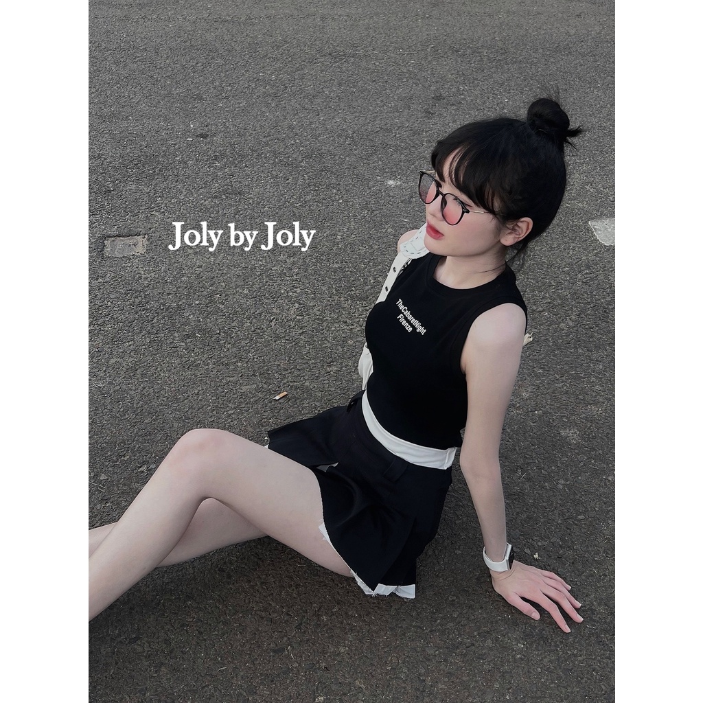 Set Áo CROP FIRENZE JOLYBYJOLY Và Váy Ngắn Trẻ Trung Năng Động Cho Mùa Hè