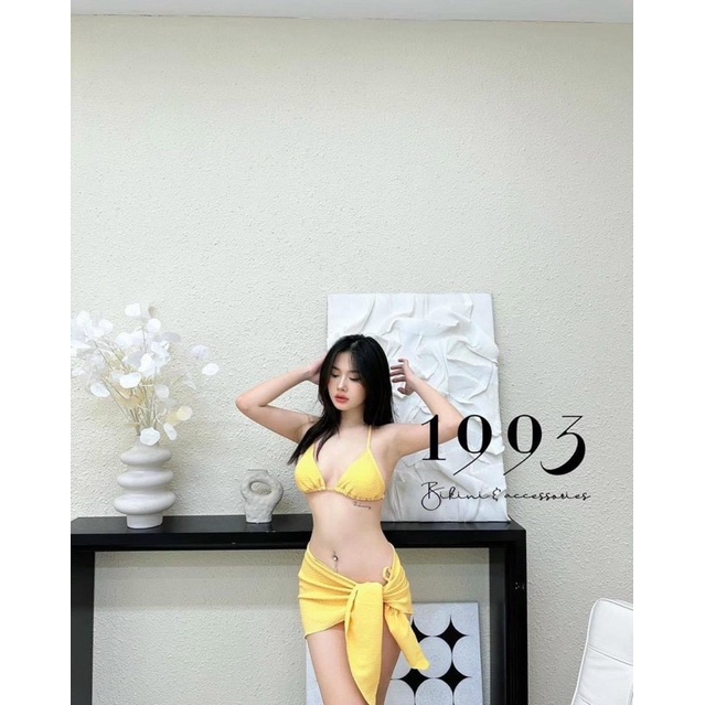 Bikini xốp 3 món kèm khăn siêu xinh