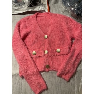 Áo croptop lông thỏ(sẵn)
