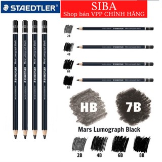 Bút chì than vẽ tranh chuyên nghiệp STAEDTLER Mars Lumograph black, chì Đức đen vẽ tranh truyền thần