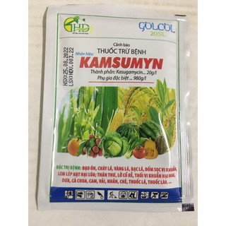 Chế phẩm trừ bệnh Golcol 20SL nhãn hiệu Kamsumyn đặc trị vàng lá, cháy lá, đạo ôn, đốm sọc