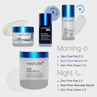 Set Full Chăm Sóc Lỗ Chân Lông MEDICUBE ZERO(SRM Zero+Zero Pore Serum 37ml +Zero pore one day serum 30ml+Zero Pore Pad)