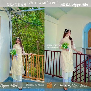 Áo dài cách tân nữ tay lỡ thêu hoa tk37