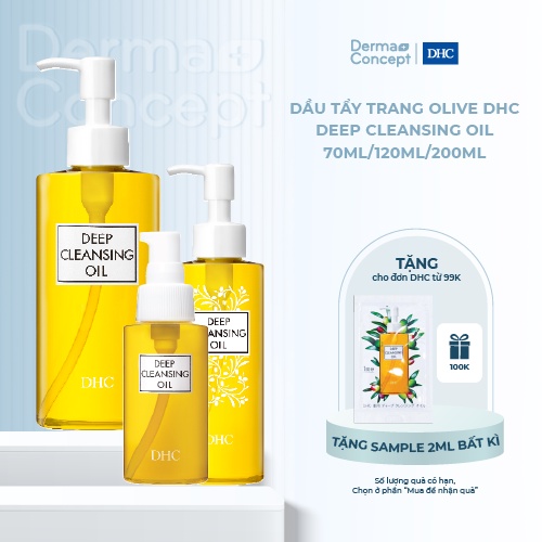Dầu tẩy trang Olive DHC Deep Cleansing Oil làm sạch sâu, giữ ẩm cho da 70ml/120ml/200ml