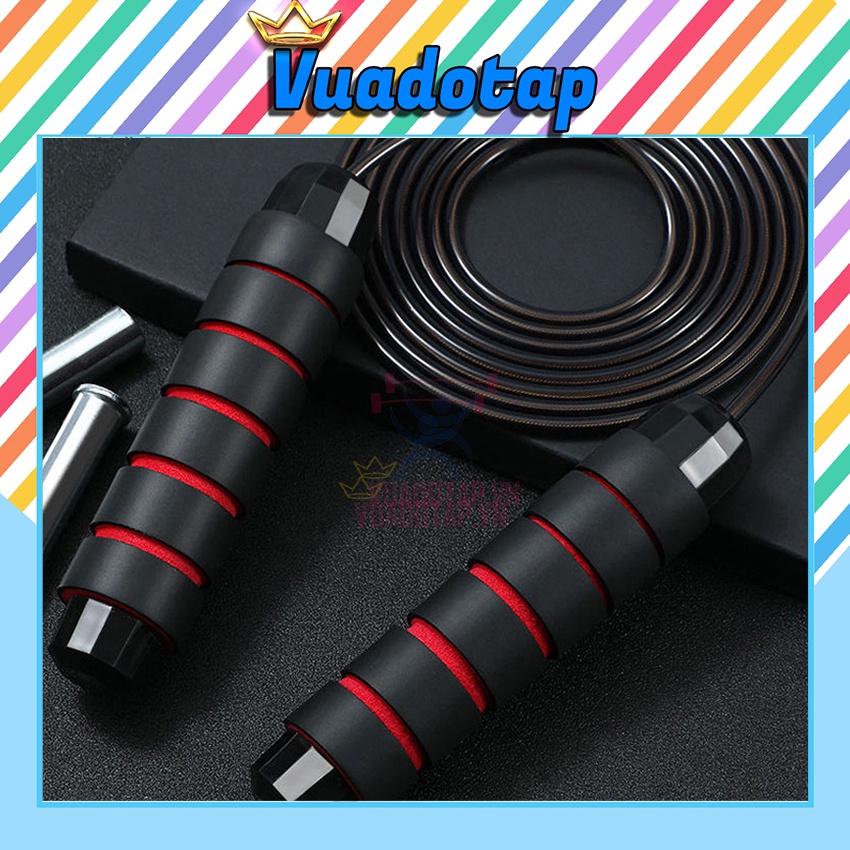 Dây Nhảy Tập Thể Dục Lõi Thép Có Tạ Sắt, Dây Nhảy MUAY, Boxing Sợi dây Lõi Thép Cao Cấp 2,8m Siêu Rẻ Siêu Bền
