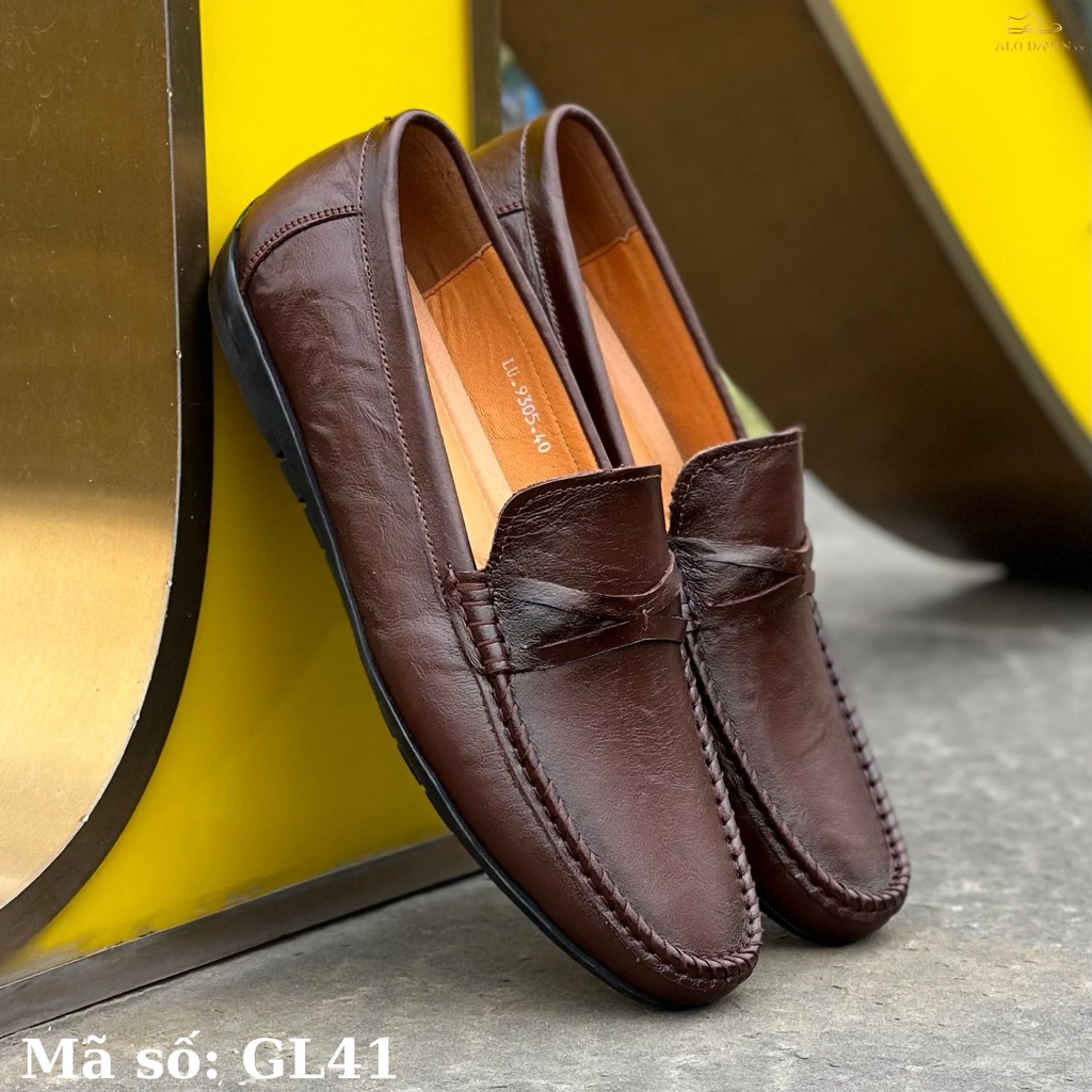 Giày lười nam Alo Davin Da Bò Cao Cấp GL41