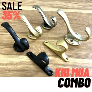 Móc Treo Kim Loại Gắn Tường, Tải Trọng Trên 20kg, chất liệu nhôm bền chắc, sang trọng, cổ điển