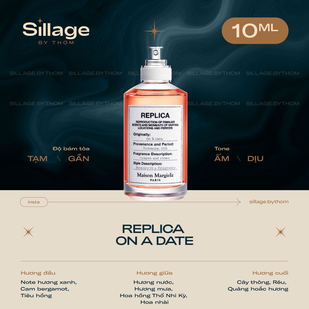 REPLICA ON A DATE EDT | Mẫu thử nước hoa unisex