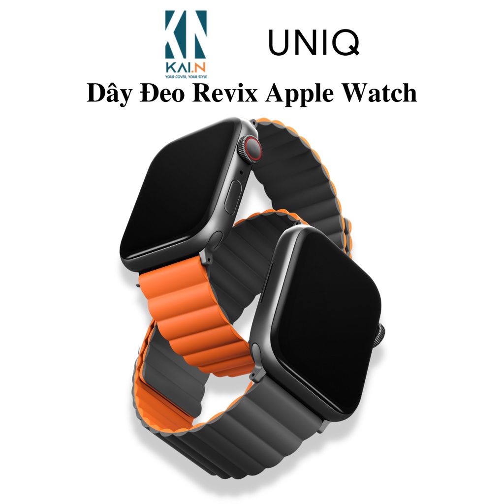 Dây Đeo Thay Thế Dành Cho Apple Watch Ultra / Apple Watch Series, UNIQ Revix Reversible Magnetic Silicone, 2 Màu