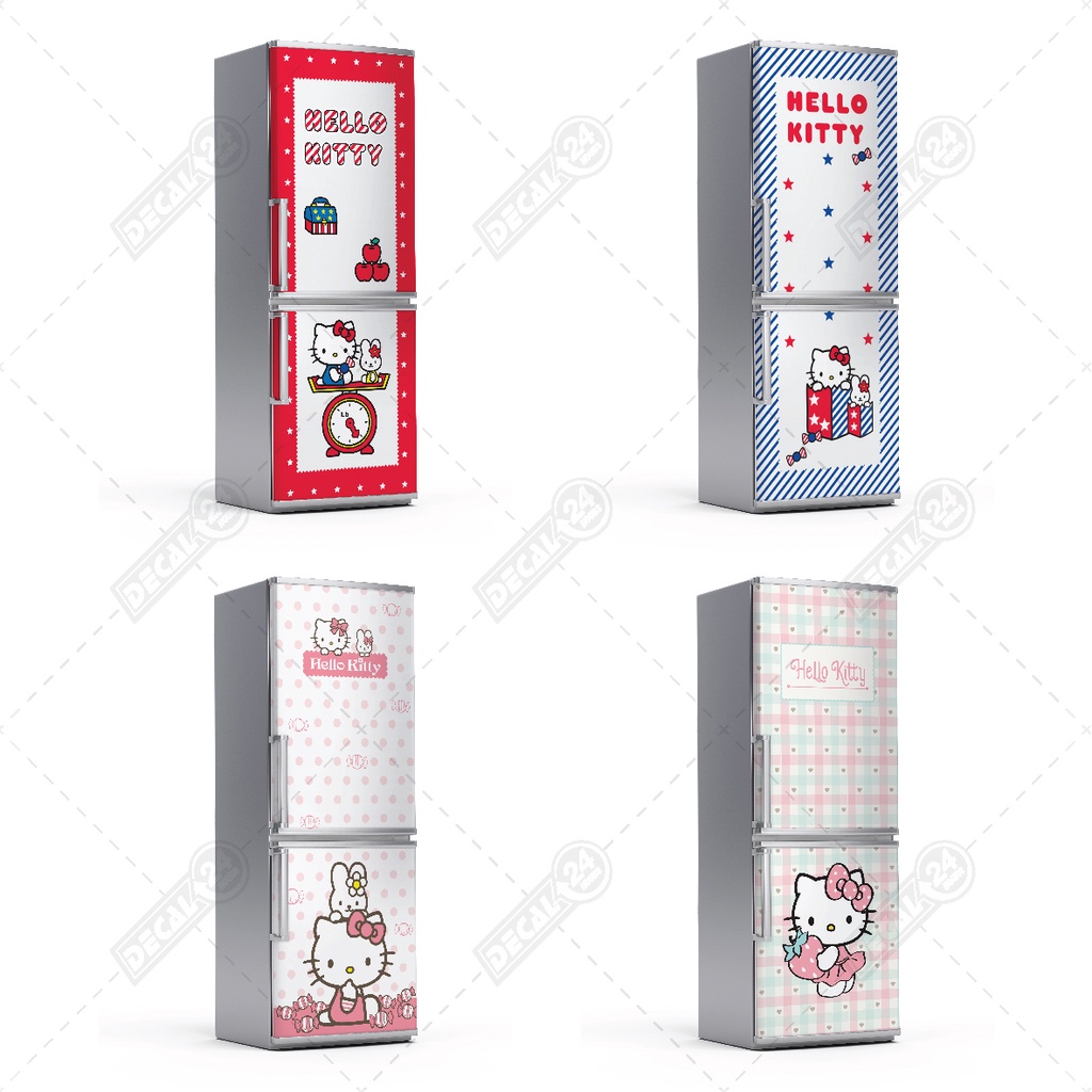 Decal dán tủ lạnh chuyên dụng Hello Kitty siêu dễ thương giấy dán tủ lạnh siêu bền nhiều mẫu cute DTL-A05 Thư viện decal