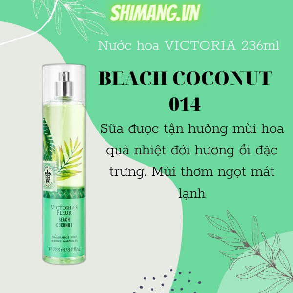 Nước hoa toàn thân, xịt thơm body mist VICTORIA 236ml lưu hướng bền lâu, hương thơm mê người nội địa trung 2360
