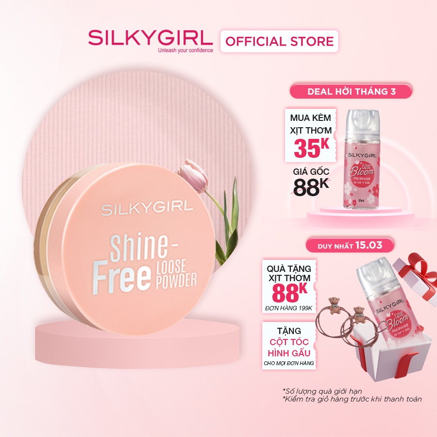 Phấn Phủ Dạng Bột Silkygirl Shine Free Loose Powder 10g