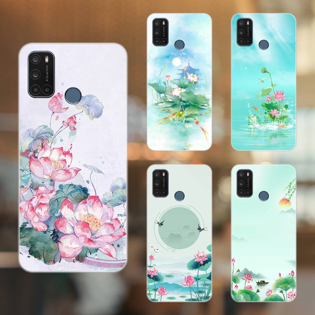 Ốp lưng điện thoại Vsmart Joy 4 dẻo trong Hoa Sen Hoa Đẹp