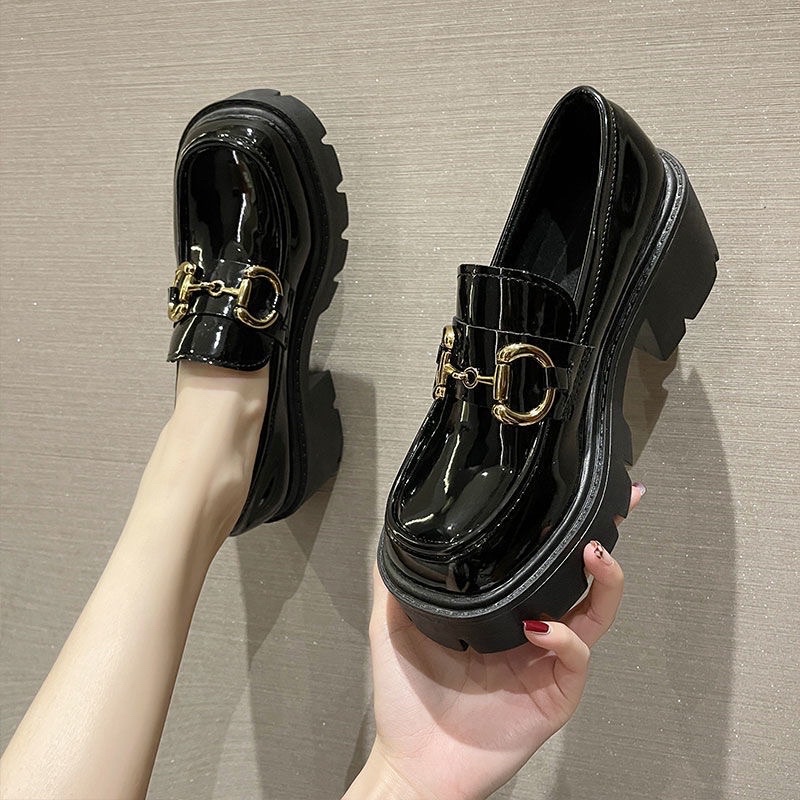 GIÀY LOLITA QUAI XÍCH ĐẾ CAO 5CM DA BÓNG MỀM