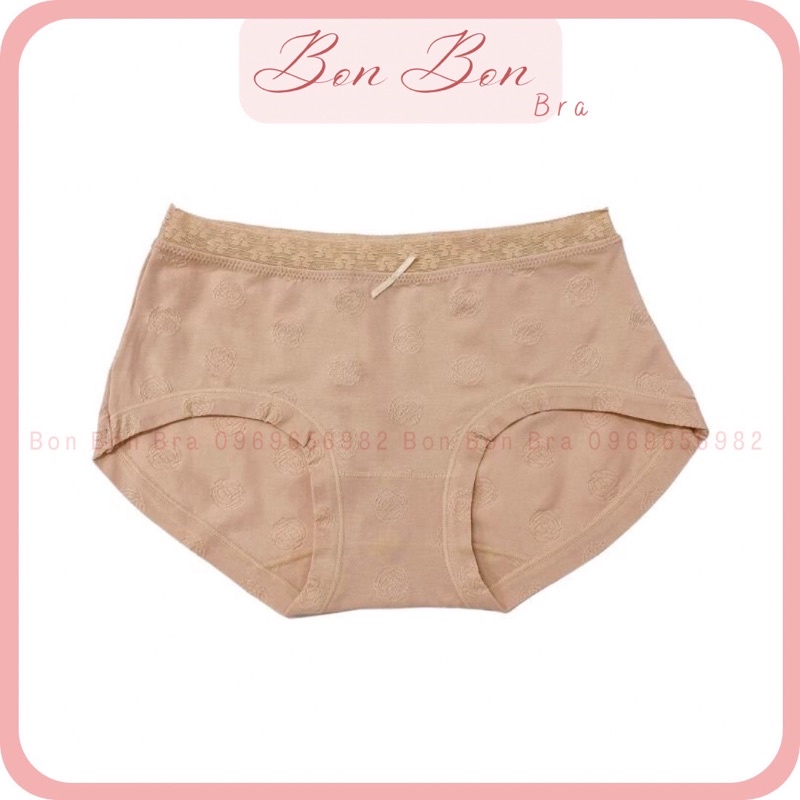 Quần Lót Cotton Hoa Kháng Khuẩn Cạp Ren Cao Cấp