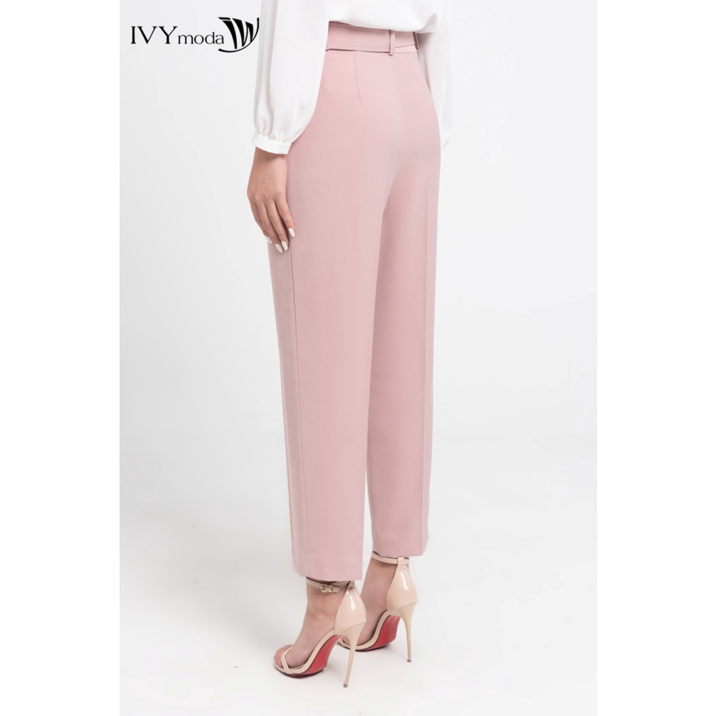 Quần baggy phối đai nữ IVY moda MS 22M8250