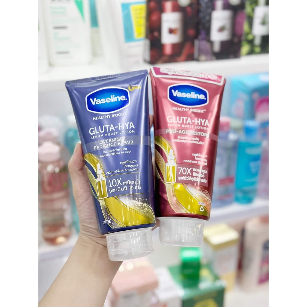 Dưỡng thể Vaseline Healthy Bright Gluta HYA Serum Burst Lotion 10X Thái Lan