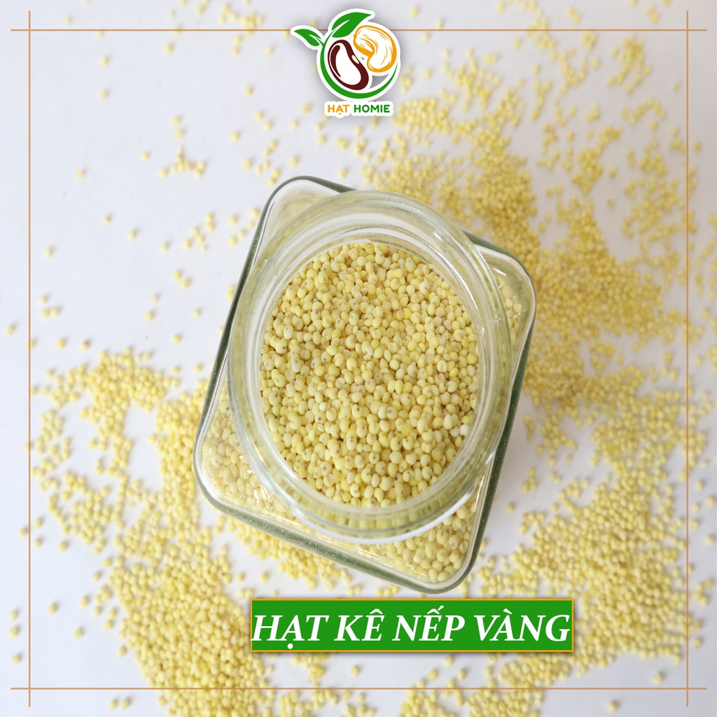 Hạt Kê Nếp Vàng Đã Tách vỏ Đặc Sản Nghệ An Bao Dẻo Nấu Bánh Kê, Chè Kê, Cháo Kê 500g cho bé ăn dặm