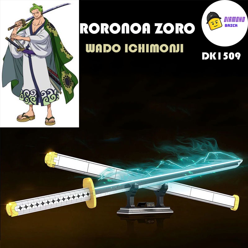 Đồ Chơi Lắp Ráp Xếp Hình Mô Hình Đại Bảo Kiếm Phát Sáng Wado Ichimonji Của Zoro Trong Đảo Hải Tặc Dk