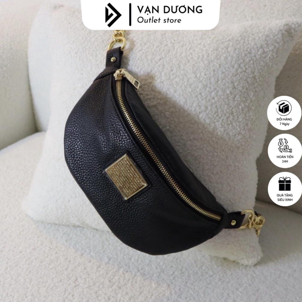 Túi Đeo Chéo Unisex Da Thật Khóa Vàng Steven Maddeb Thời Trang TDDC