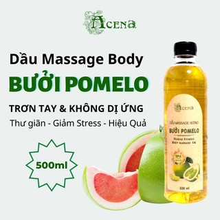 Dầu Massage Body Hương Bưởi Pomelo 500ml Trơn Tay, Mùi Thơm Thư Giãn Dễ Chịu, Chất Lượng Chuẩn Spa 5 Sao, Dễ Sử Dụng