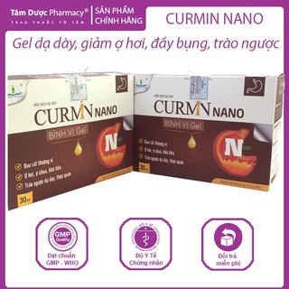 Curmin Nano Bình Vị Gel - Gel dạ dày hỗ trợ giảm đau, đầy bụng, ợ hơi, trào ngược dạ dày - Hộp 30 gói
