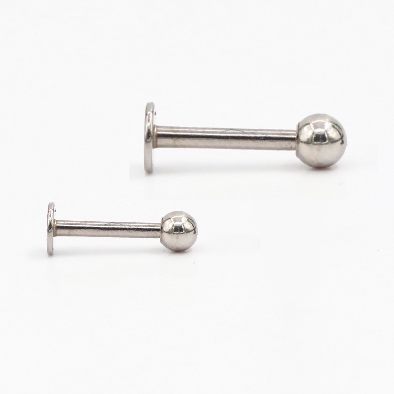 Khuyên môi 1 đầu dẹt, khuyên 1 đầu bi