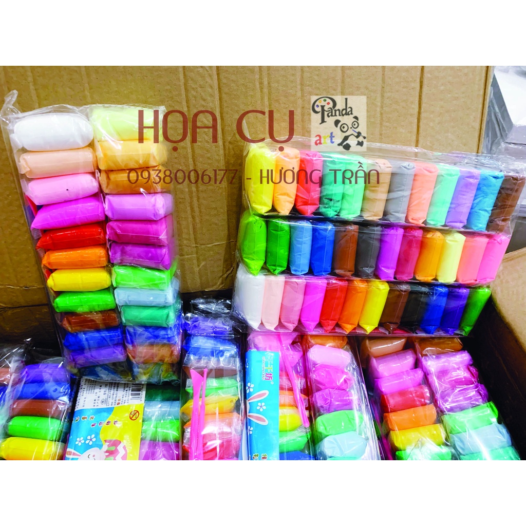 Đất sét tự khô siêu nhẹ loại to_12/24/36 màu tặng kèm dụng cụ