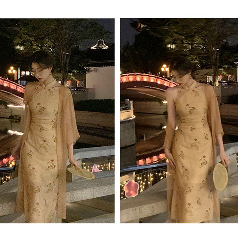 Đầm Sườn Xám Cách Tân Phong Cách Trung Hoa Cổ Điển Thời Trang Xuân Hè Cho Nữ se